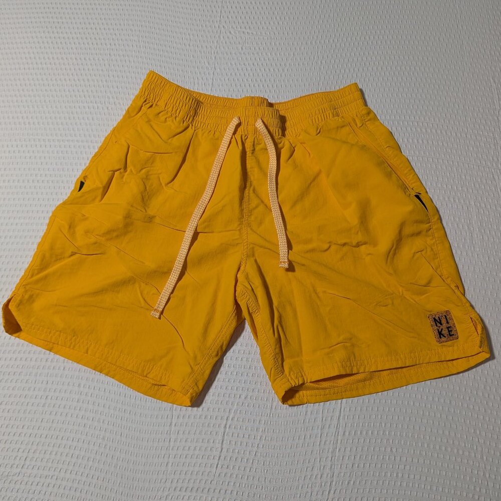 Nike Solid Icon Neon Orange Volley Mens Swim Trunks (Medium) Great Condition!